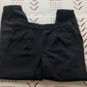 Business Cropped slacks - jogger style black work dress pants trousers